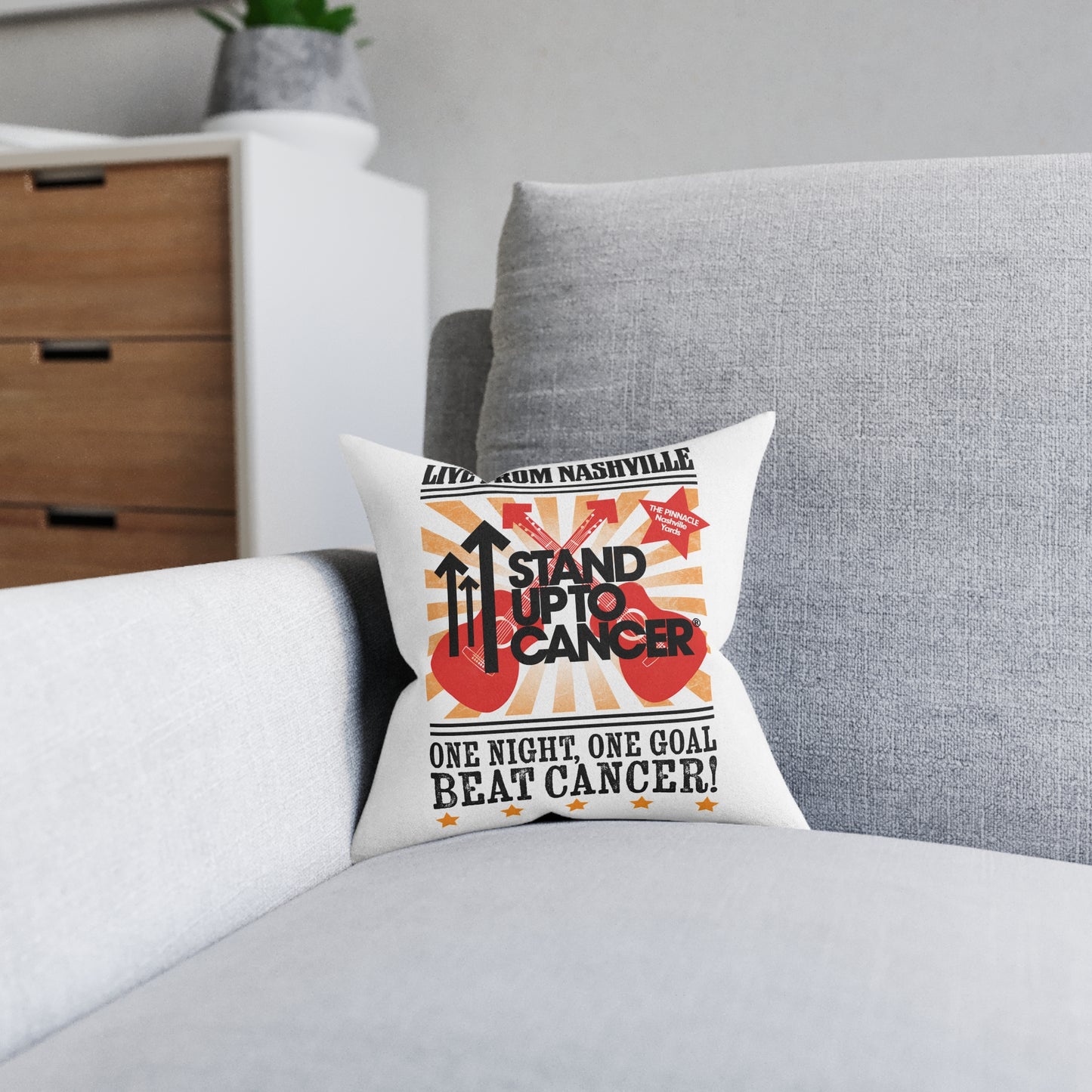 Stand Up to Cancer 2025 Telecast Square Pillow