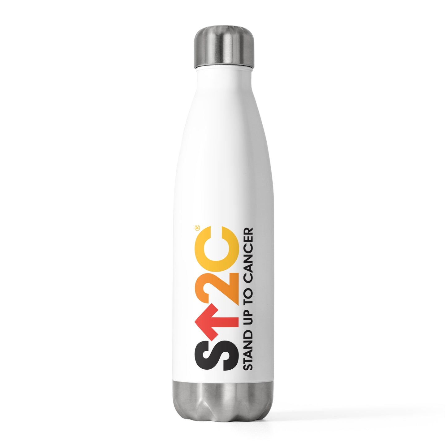 Stand Up To Cancer Short logo White Insulated 20z bottle