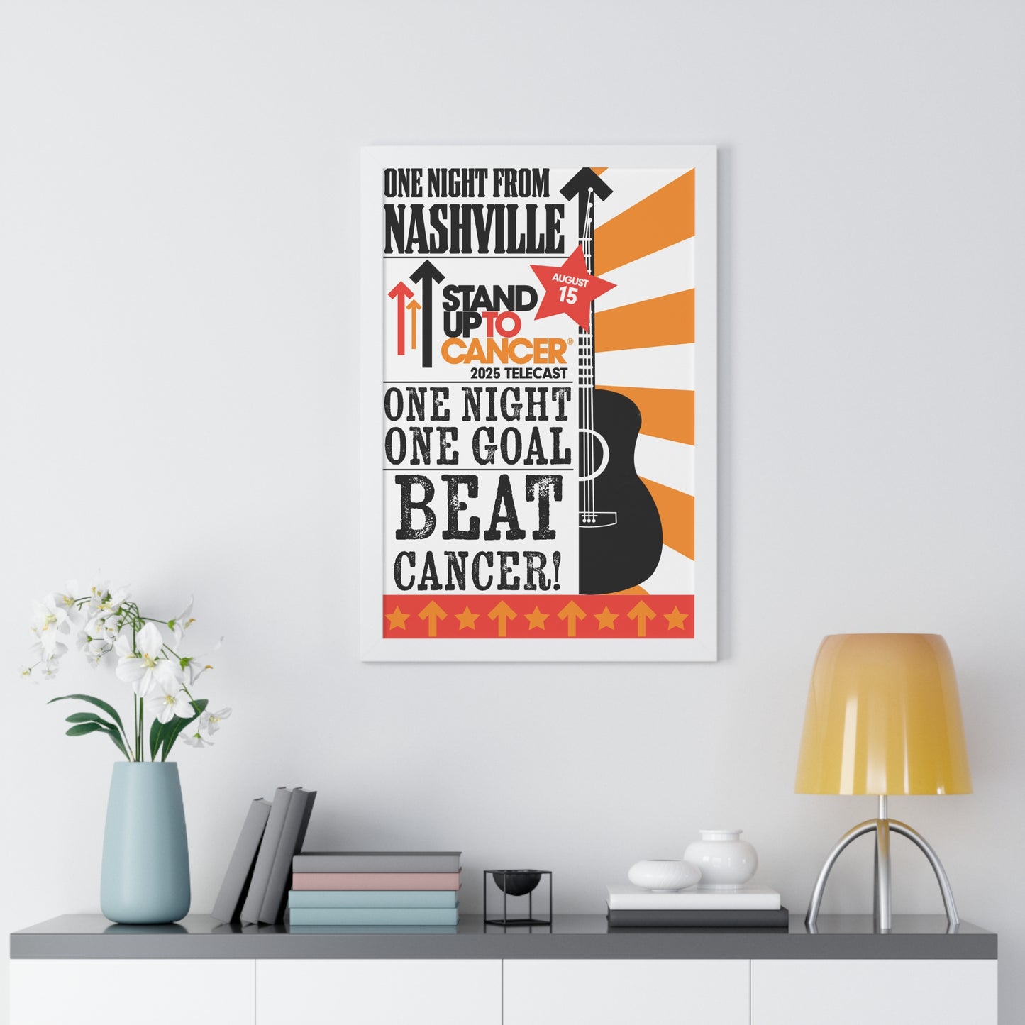 Stand Up to Cancer Telecast 2025 Framed Vertical Poster