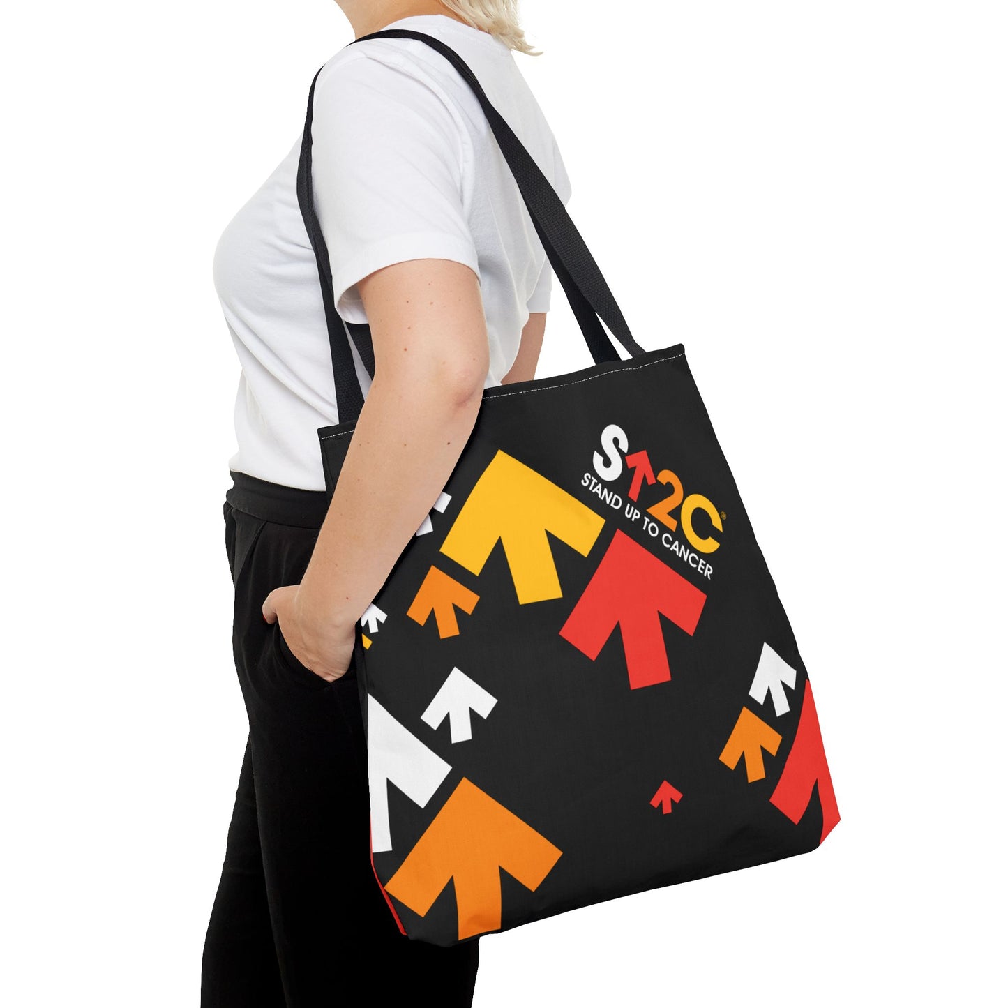 Stand Up To Cancer SU2C Print Black Tote Bag