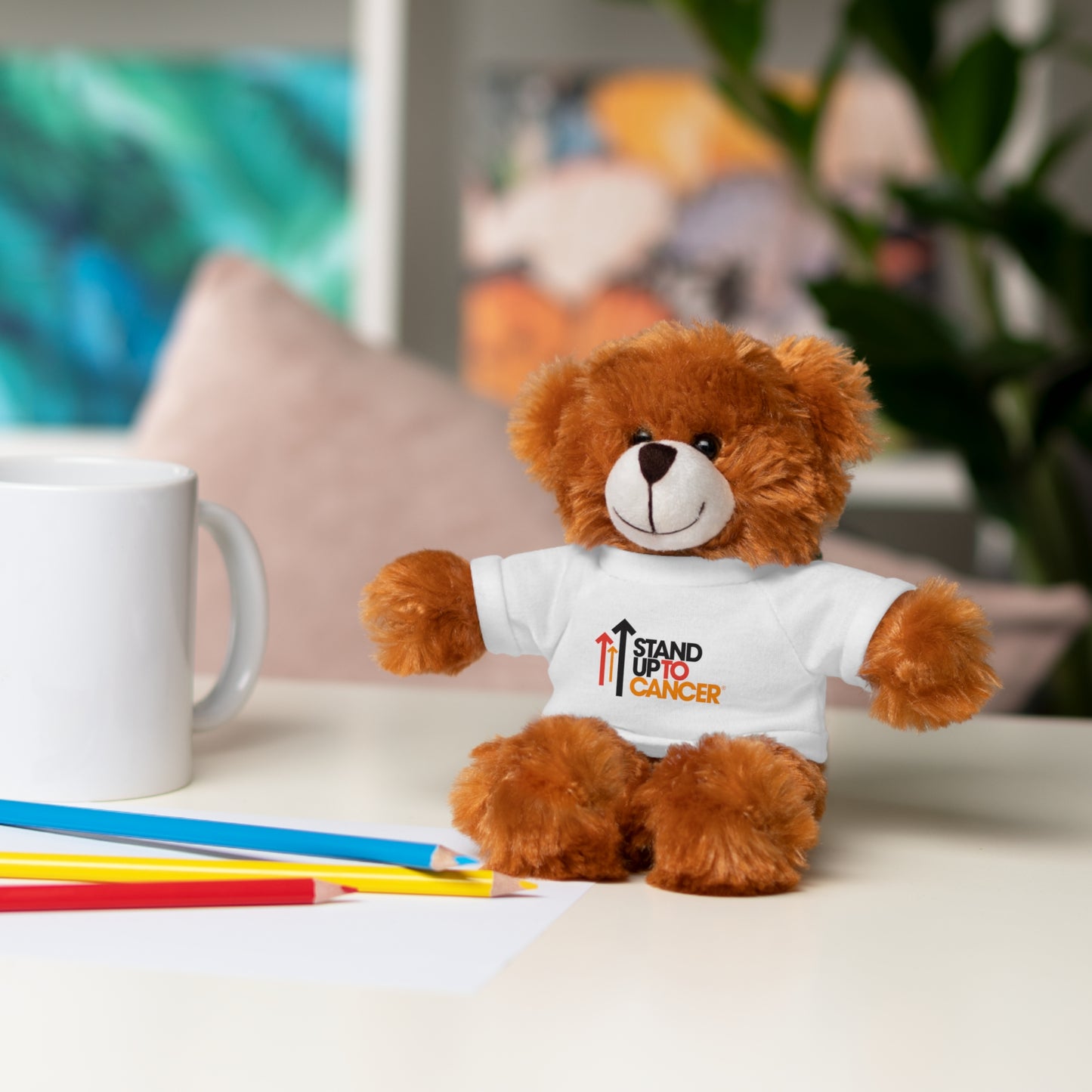 Stand Up to Cancer - Bear Plushie with Full Logo Tee