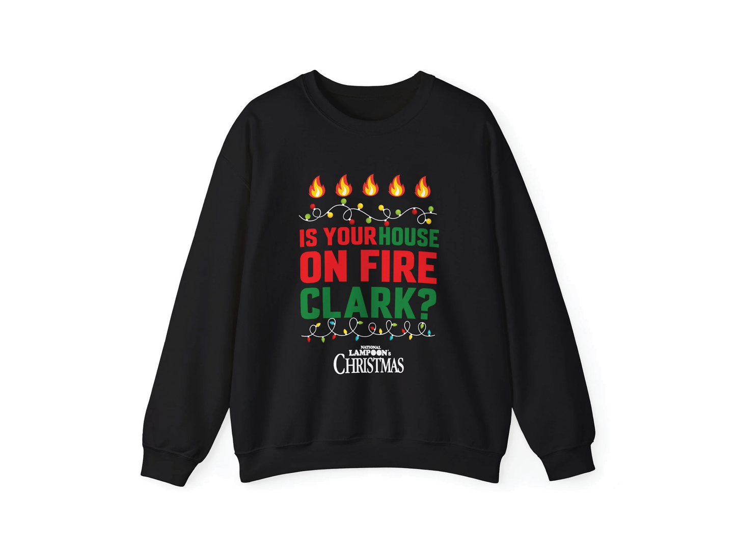National Lampoon Christmas House on fire Sweater