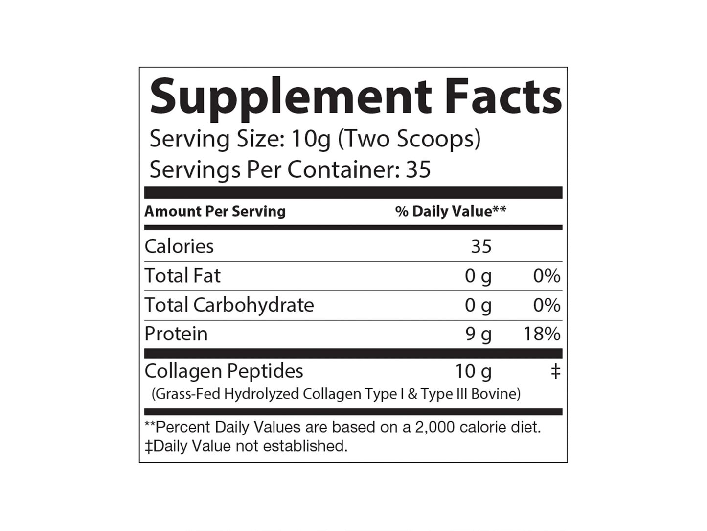 Collagen Peptides Type I & III Supplement (350g, 12.3oz)
