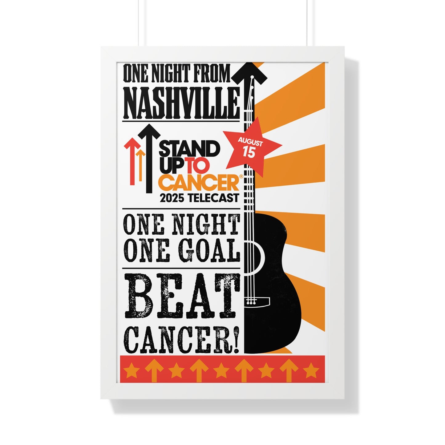 Stand Up to Cancer Telecast 2025 Framed Vertical Poster