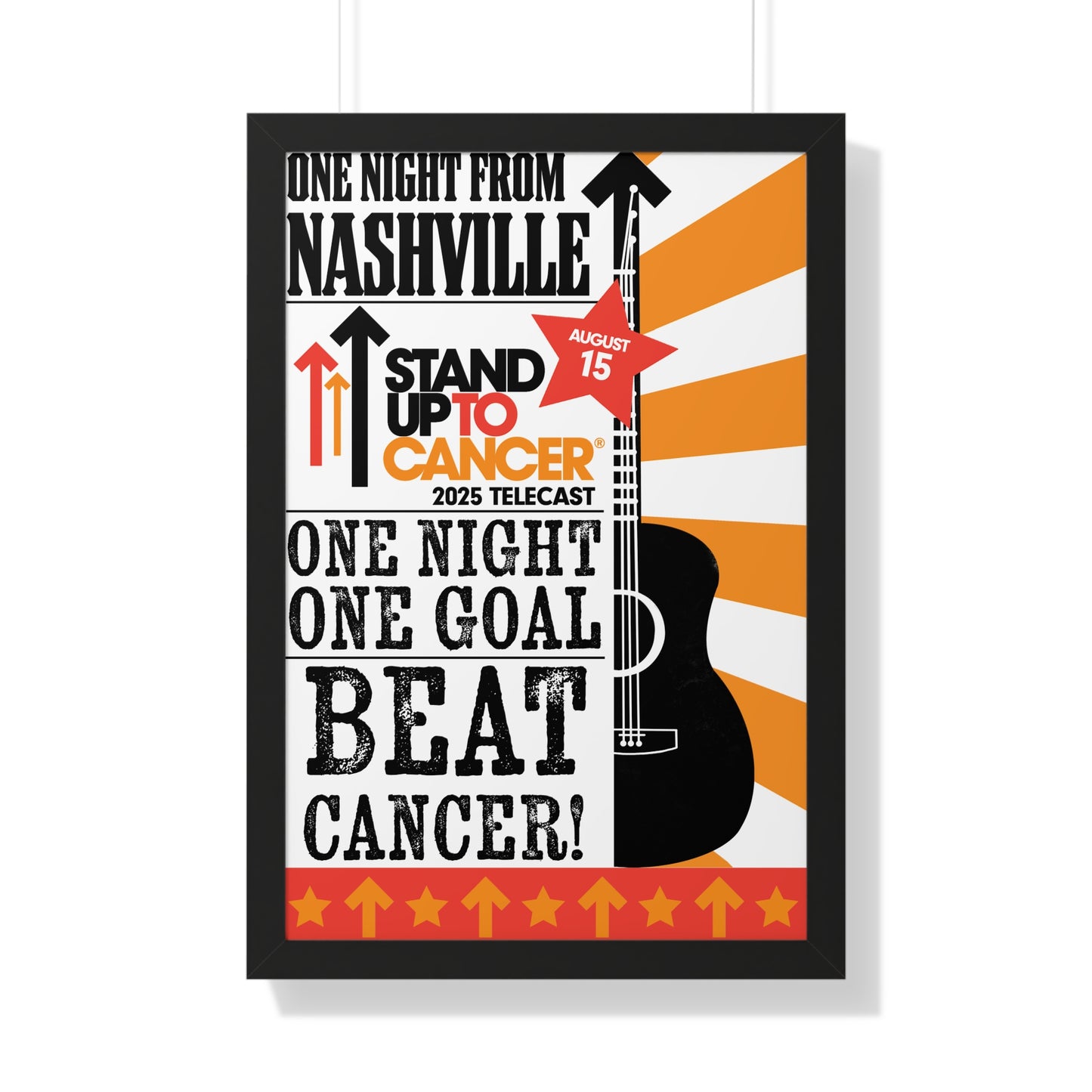 Stand Up to Cancer Telecast 2025 Framed Vertical Poster