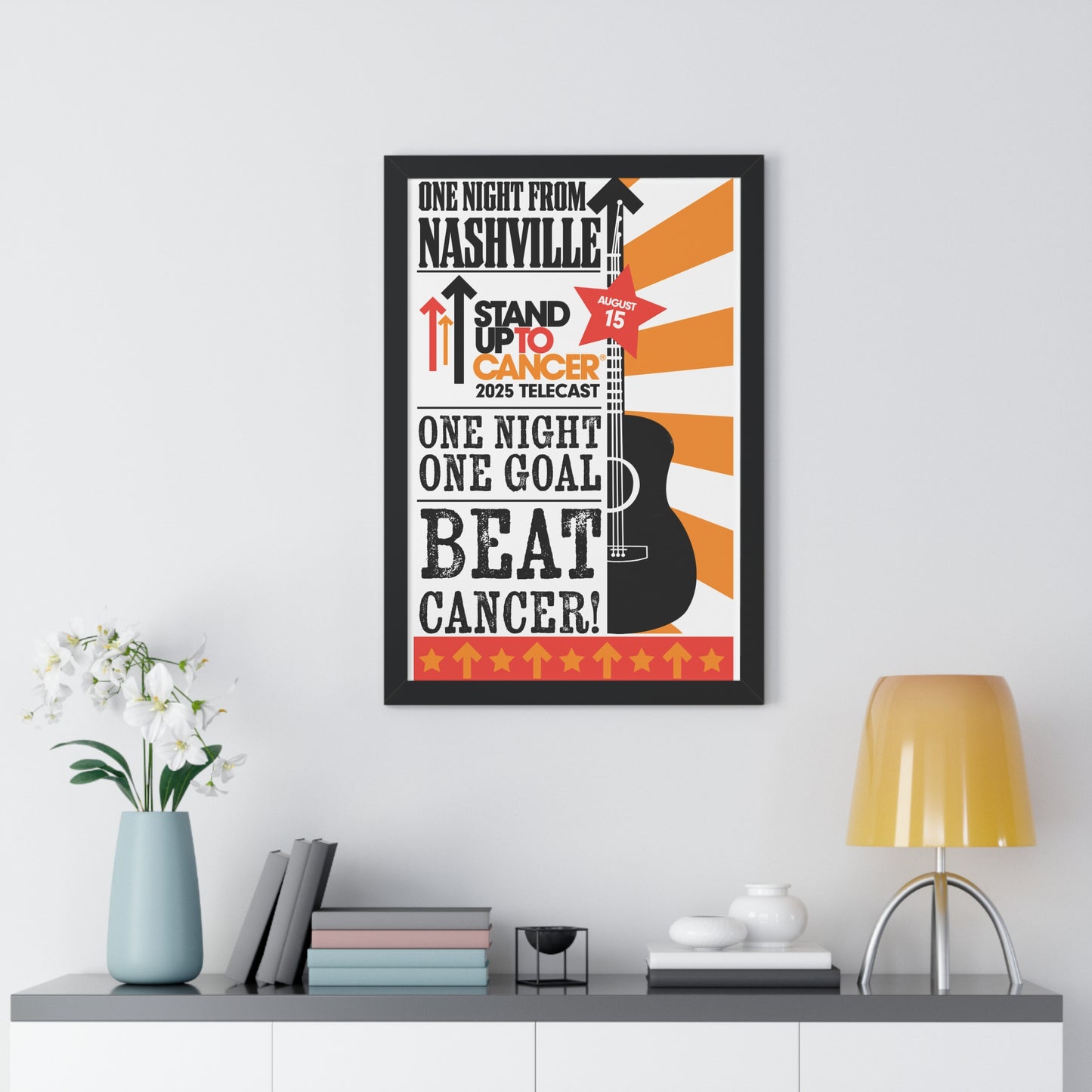 Stand Up to Cancer Telecast 2025 Framed Vertical Poster