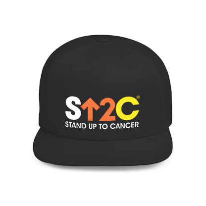 Stand Up To Cancer Short Logo Black Flat Brim Hat