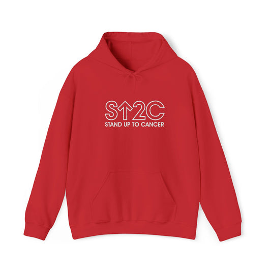 Stand Up to Cancer - Short Logo Embroidered Hoodie (Red)