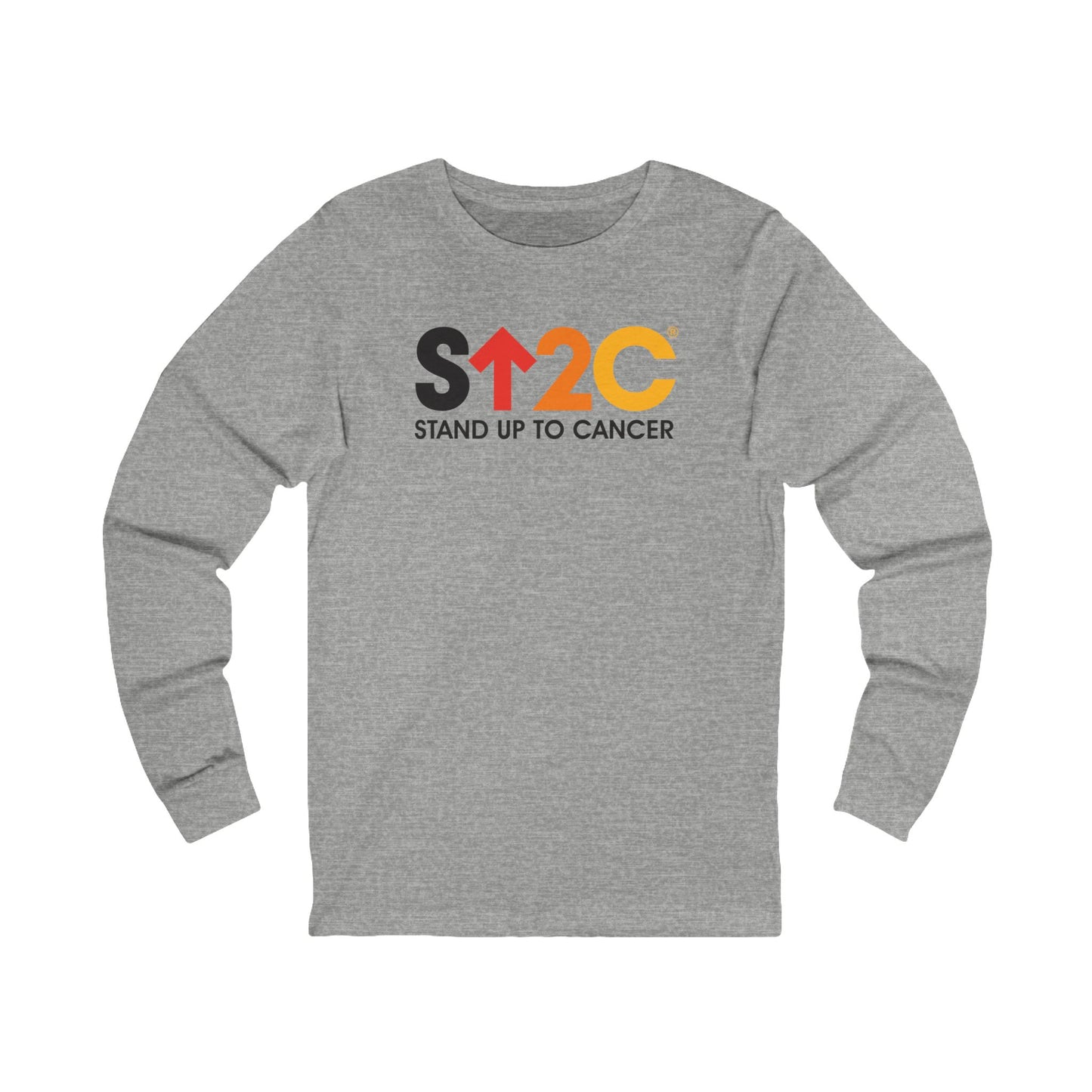 Stand Up To Cancer Short Logo Heather Grey Long Sleeve Tee