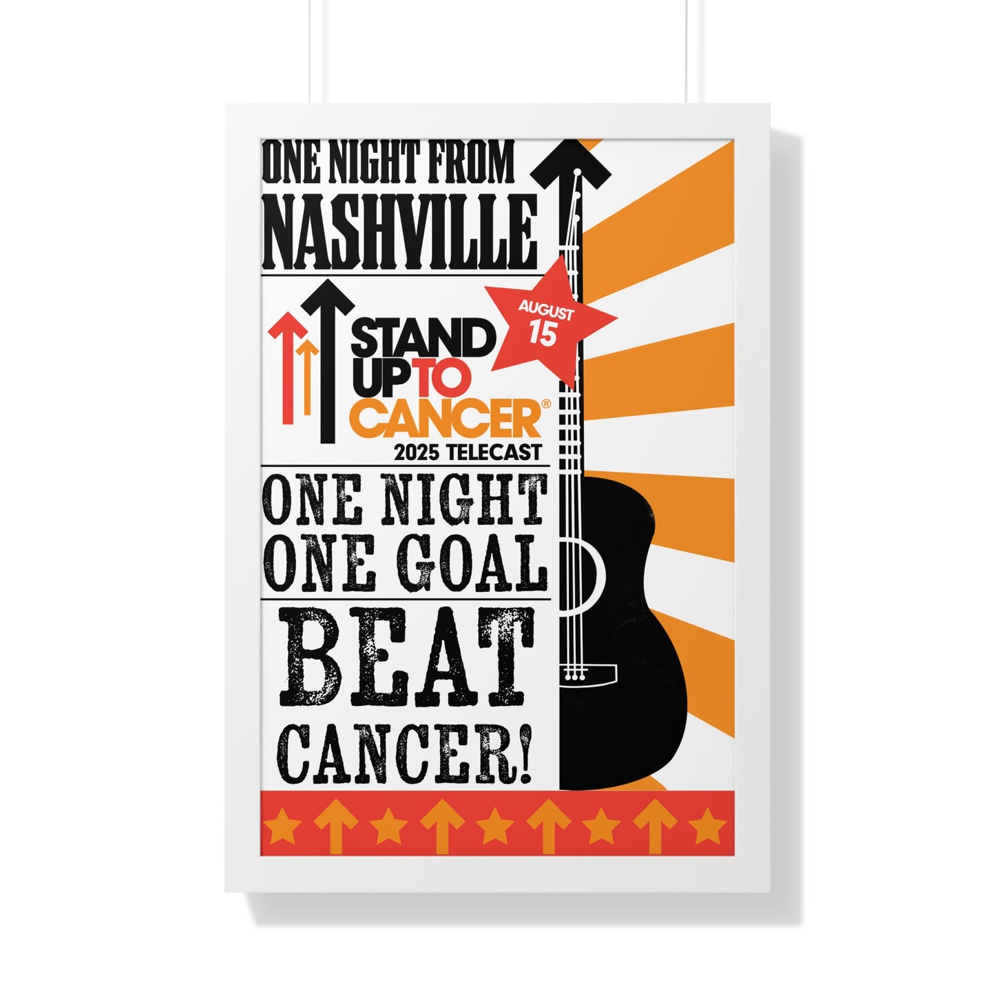 Stand Up to Cancer Telecast 2025 Framed Vertical Poster