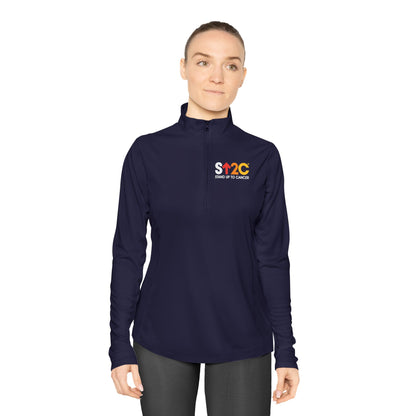 Stand up to Cancer - Short Logo Ladies Quarter-Zip Pullover