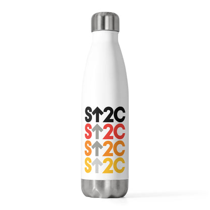 Stand Up To Cancer Short logo White Insulated 20z bottle (option 1)