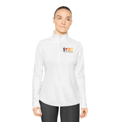 Stand up to Cancer - Short Logo Ladies Quarter-Zip Pullover