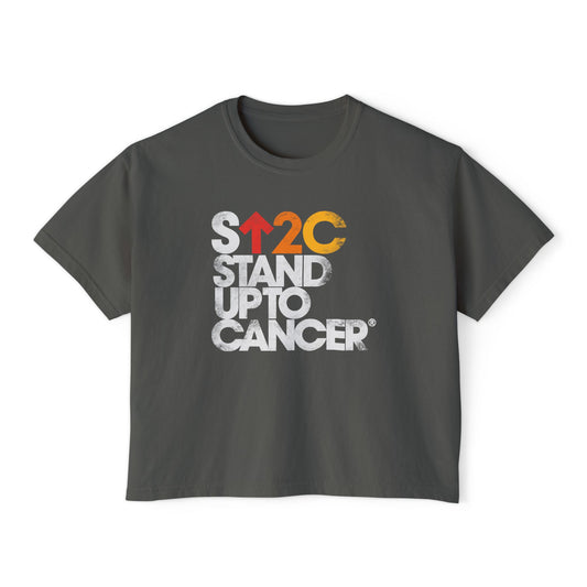Stand Up to Cancer Full Logo Women's Boxy Tee