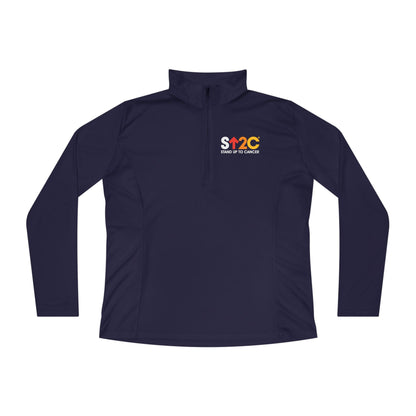 Stand up to Cancer - Short Logo Ladies Quarter-Zip Pullover