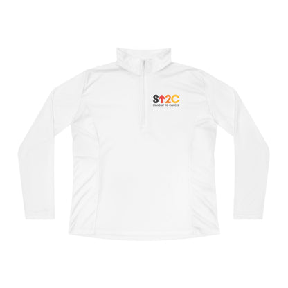 Stand up to Cancer - Short Logo Ladies Quarter-Zip Pullover
