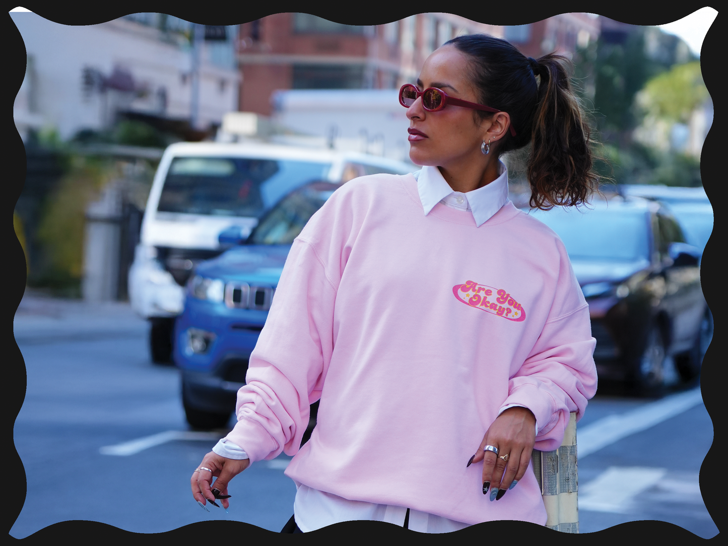 AYO Pink Crewneck Sweatshirt