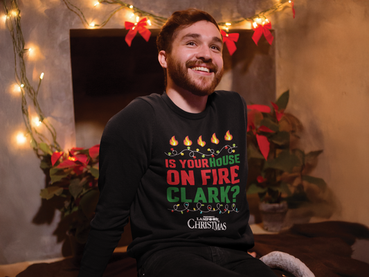 National Lampoon Christmas House on fire Sweater